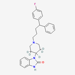 molecular formula C28H30FN3O B12421854 Desfluoro Pimozide-d5 