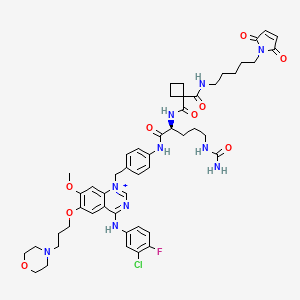 molecular formula C50H61ClFN10O9+ B12421870 MC-Sq-Cit-PAB-Gefitinib 