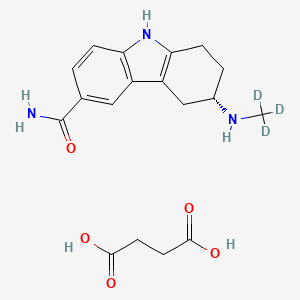 molecular formula C18H23N3O5 B12421889 ent-Frovatriptan-d3 (succinate) 