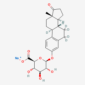 molecular formula C24H29NaO8 B12421901 Estrone-d5 beta-D-glucuronide (sodium) 