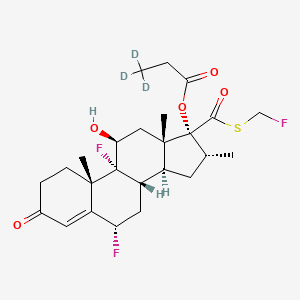 molecular formula C25H33F3O5S B12421984 1,2-Dihydro fluticasone propionate-d3 