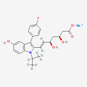molecular formula C24H25FNNaO5 B12422155 5-Hydroxy Fluvastatin-d7 (sodium) 