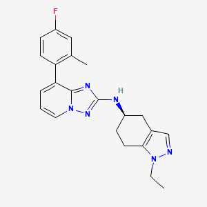 molecular formula C22H23FN6 B12422165 BI-1408 