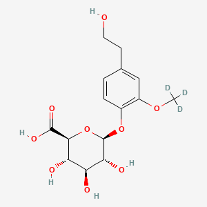 molecular formula C15H20O9 B12422180 Vanillylmethanol 4-Glucuronide-d3 