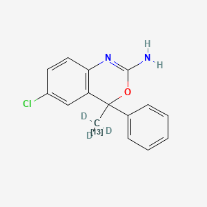 molecular formula C15H13ClN2O B12422220 N-Desethyl etifoxine--13C,d3 