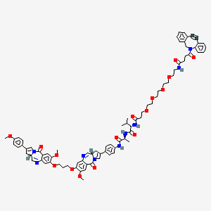 molecular formula C80H87N9O16 B12422289 Dbco-peg4-VA-pbd 