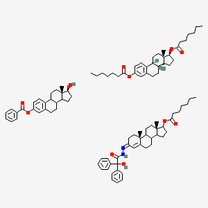 molecular formula C97H128N2O11 B1242230 Climacteron CAS No. 8063-58-9