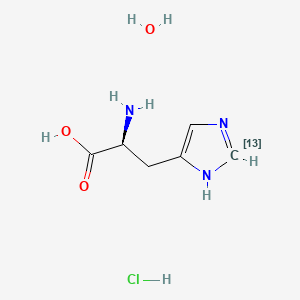 molecular formula C6H12ClN3O3 B12422302 L-Histidine-13C hydrochloride hydrate 