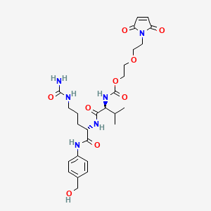 molecular formula C27H38N6O9 B12422330 Mal-PEG2-Val-Cit-PABA 