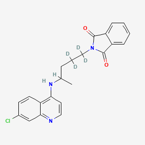 molecular formula C22H20ClN3O2 B12422370 N-Didestethyl Chloroquine-d4 Phthalimide 