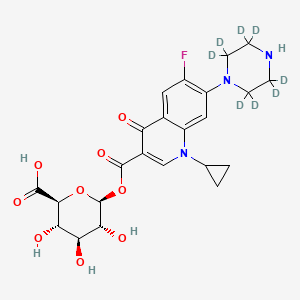 molecular formula C23H26FN3O9 B12422430 Ciprofloxacin beta-D-glucuronide-d8 