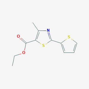 molecular formula C11H11NO2S2 B124225 Ethyl 4-methyl-2-(2-thienyl)-1,3-thiazole-5-carboxylate CAS No. 56421-62-6