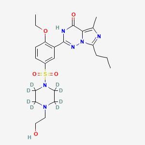 molecular formula C23H32N6O5S B12422566 Hydroxy Vardenafil-d8 