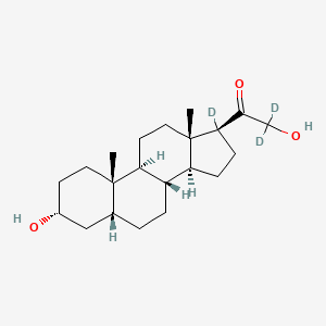molecular formula C21H34O3 B12422642 Tetrahydrodeoxycorticosterone-d3 