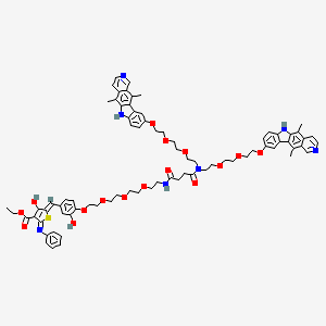 molecular formula C78H87N7O16S B12422658 di-Ellipticine-RIBOTAC 