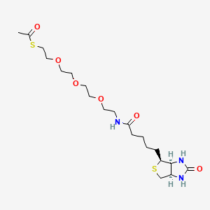 molecular formula C20H35N3O6S2 B12422660 Biotin-PEG3-methyl ethanethioate 