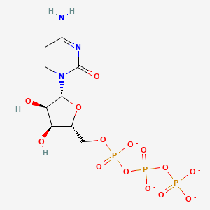 molecular formula C9H12N3O14P3-4 B1242268 3'-NH2-CTP 