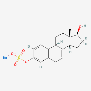 molecular formula C18H21NaO5S B12422751 Sodium 17beta-dihydroequilin-2,4,16,16-d4 3-sulfate 