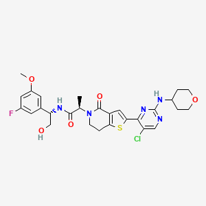 molecular formula C28H31ClFN5O5S B12422754 ERK1/2 inhibitor 4 