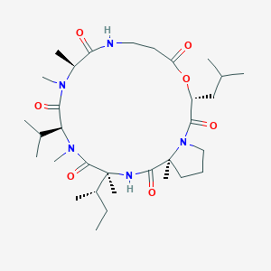 molecular formula C32H55N5O7 B12422780 cyclo[N(Me)Ala-bAla-D-OLeu-aMePro-aMeIle-N(Me)Val] 