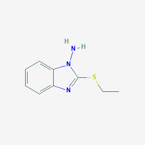 molecular formula C9H11N3S B124228 2-Ethylsulfanylbenzimidazol-1-amine CAS No. 151693-50-4