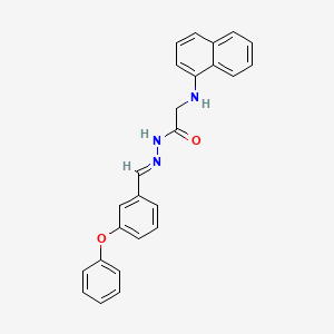 2-(Naphthalen-1-ylamino)-N-[(E)-(3-phenoxyphenyl)methylideneamino]acetamide