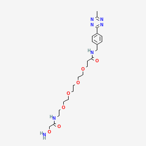 molecular formula C23H35N7O7 B12422954 Methyltetrazine-PEG4-oxyamine 