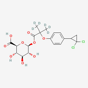 molecular formula C19H22Cl2O9 B12422968 Ciprofibrate-O-beta-glucuronide-d6 