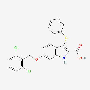 6-[(2,6-dichlorophenyl)methoxy]-3-phenylsulfanyl-1H-indole-2-carboxylic acid