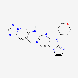 molecular formula C19H19N9O B12423033 DNA-PK-IN-3 