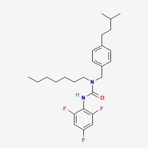 1-Heptyl-1-[[4-(3-methylbutyl)phenyl]methyl]-3-(2,4,6-trifluorophenyl)urea