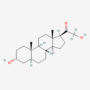 molecular formula C21H34O3 B12423078 3|A,21-Dihydroxy-5|A-pregnan-20-one-d3 