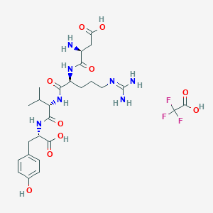 molecular formula C26H38F3N7O10 B12423109 Angiotensin II (1-4), human (TFA) 