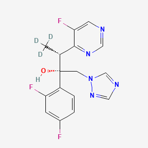 molecular formula C16H14F3N5O B12423115 Voriconazole EP impurity D-d3 