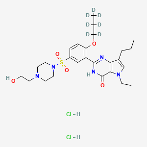 molecular formula C26H39Cl2N5O5S B12423197 Mirodenafil-d7 (dihydrochloride) 