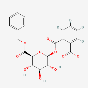 molecular formula C22H22O10 B12423200 Monomethyl Phthalate-d4 O-Benzyl O-b-D-Glucuronide 