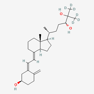 molecular formula C27H44O3 B12423305 3-epi-24R 25-Dihydroxy Vitamin D3-d6 