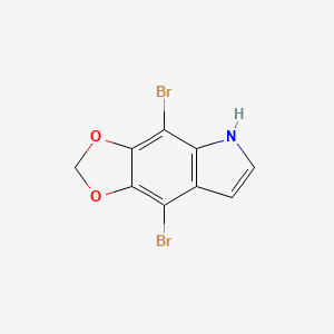 molecular formula C9H5Br2NO2 B12423354 Amakusamine 