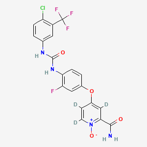 molecular formula C20H13ClF4N4O4 B12423449 Regorafenib N-oxide and N-desmethyl (M5)-d3 
