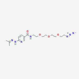 molecular formula C17H27N7O4 B12423460 Hynic-PEG3-N3 