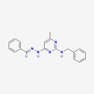 molecular formula C19H19N5 B1242352 N-benzyl-4-[(2E)-2-benzylidenehydrazinyl]-6-methylpyrimidin-2-amine 