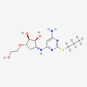 molecular formula C14H24N4O4S B12423529 Ticagrelor DP1-d7 