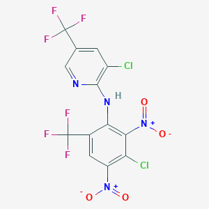 molecular formula C13H4Cl2F6N4O4 B12423536 Fluazinam impurity 1 