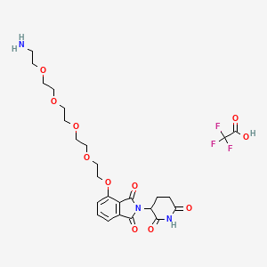 molecular formula C25H32F3N3O11 B12423552 Thalidomide-O-PEG4-amine (TFA) 