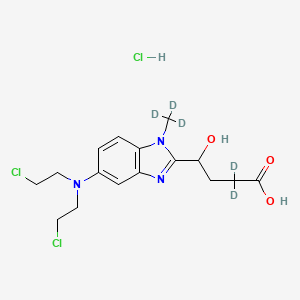 molecular formula C16H22Cl3N3O3 B12423590 Bendamustine M3-d5 (hydrochloride) 