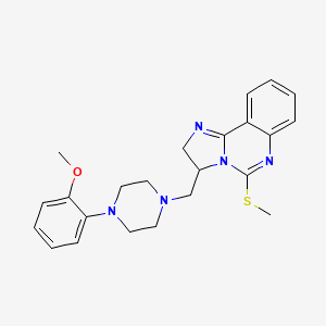3-[[4-(2-Methoxyphenyl)piperazin-1-yl]methyl]-5-methylsulfanyl-2,3-dihydroimidazo[1,2-c]quinazoline
