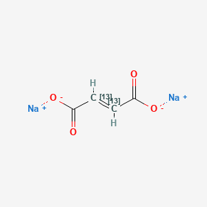 molecular formula C4H2Na2O4 B12423646 Fumaric acid2,3-13C2 (disodium) 
