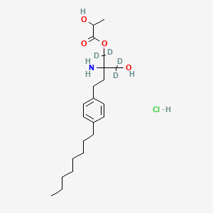 molecular formula C22H38ClNO4 B12423773 Fingolimod Mono-lactate-d4 (hydrochloride) 