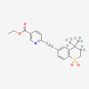molecular formula C21H21NO4S B12423794 Tazarotene sulfone-d8 