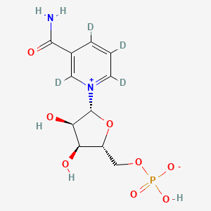 molecular formula C11H15N2O8P B12423860 b-Nicotinamide-d4 Mononucleotide (d4-major) 